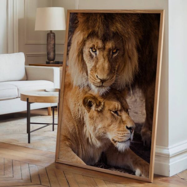 Quadro Família de Leões